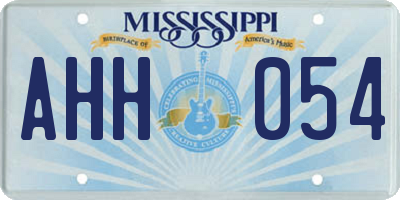 MS license plate AHH054