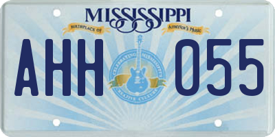 MS license plate AHH055