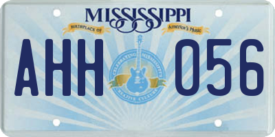 MS license plate AHH056