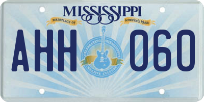 MS license plate AHH060
