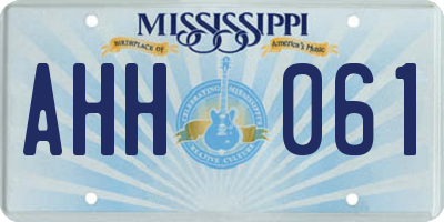 MS license plate AHH061