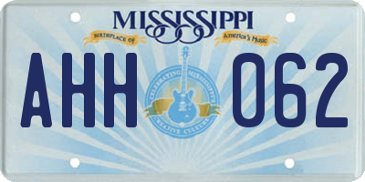MS license plate AHH062