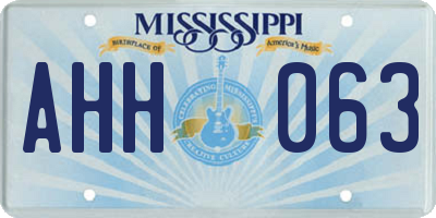 MS license plate AHH063