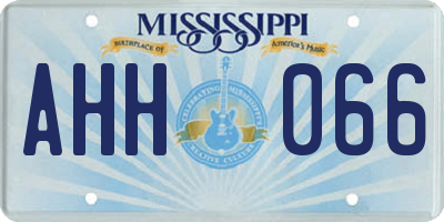 MS license plate AHH066