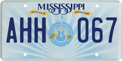 MS license plate AHH067