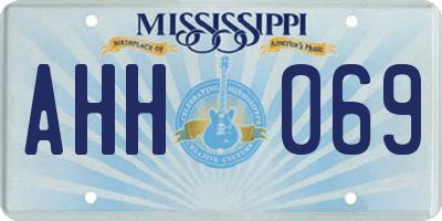 MS license plate AHH069