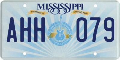 MS license plate AHH079