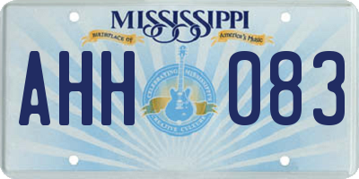 MS license plate AHH083