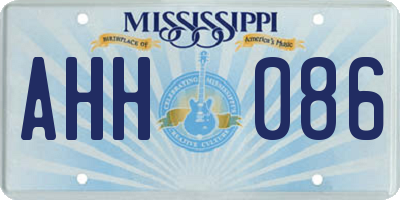 MS license plate AHH086