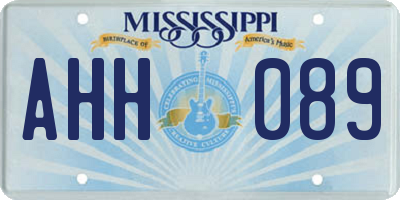 MS license plate AHH089