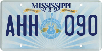 MS license plate AHH090