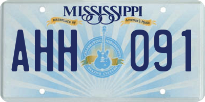 MS license plate AHH091