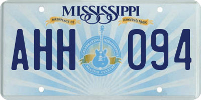 MS license plate AHH094