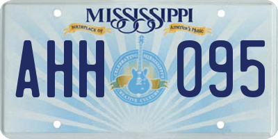 MS license plate AHH095