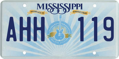 MS license plate AHH119