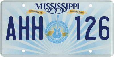 MS license plate AHH126