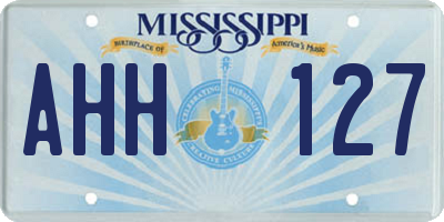 MS license plate AHH127
