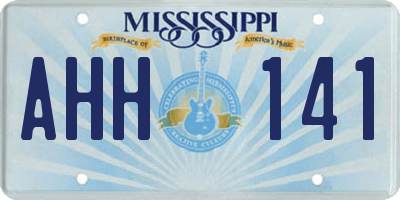 MS license plate AHH141