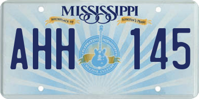 MS license plate AHH145