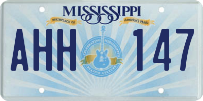 MS license plate AHH147