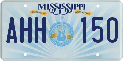 MS license plate AHH150
