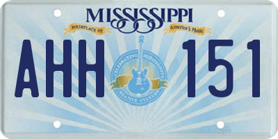MS license plate AHH151