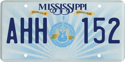 MS license plate AHH152