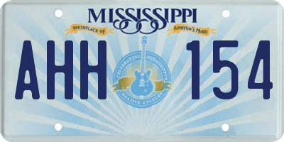 MS license plate AHH154