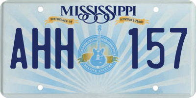 MS license plate AHH157