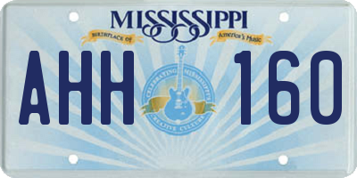 MS license plate AHH160