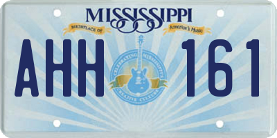 MS license plate AHH161