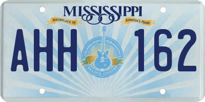 MS license plate AHH162