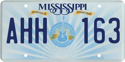 MS license plate AHH163