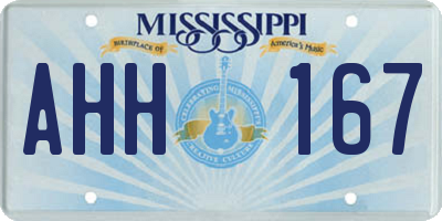 MS license plate AHH167