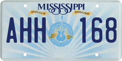 MS license plate AHH168