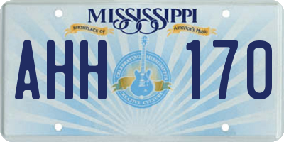 MS license plate AHH170