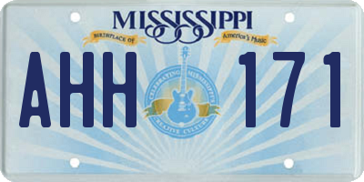 MS license plate AHH171