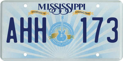 MS license plate AHH173