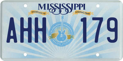 MS license plate AHH179