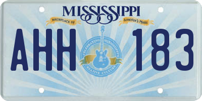 MS license plate AHH183