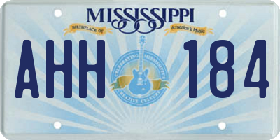MS license plate AHH184