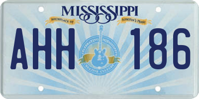 MS license plate AHH186