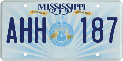 MS license plate AHH187