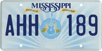 MS license plate AHH189