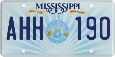 MS license plate AHH190