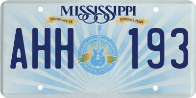 MS license plate AHH193