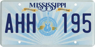 MS license plate AHH195