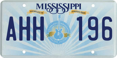 MS license plate AHH196