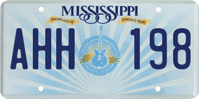 MS license plate AHH198