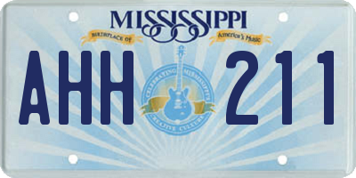 MS license plate AHH211